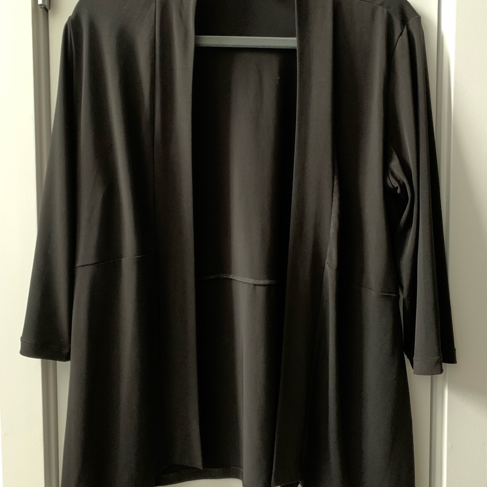 Lightweight black drapey open tunic